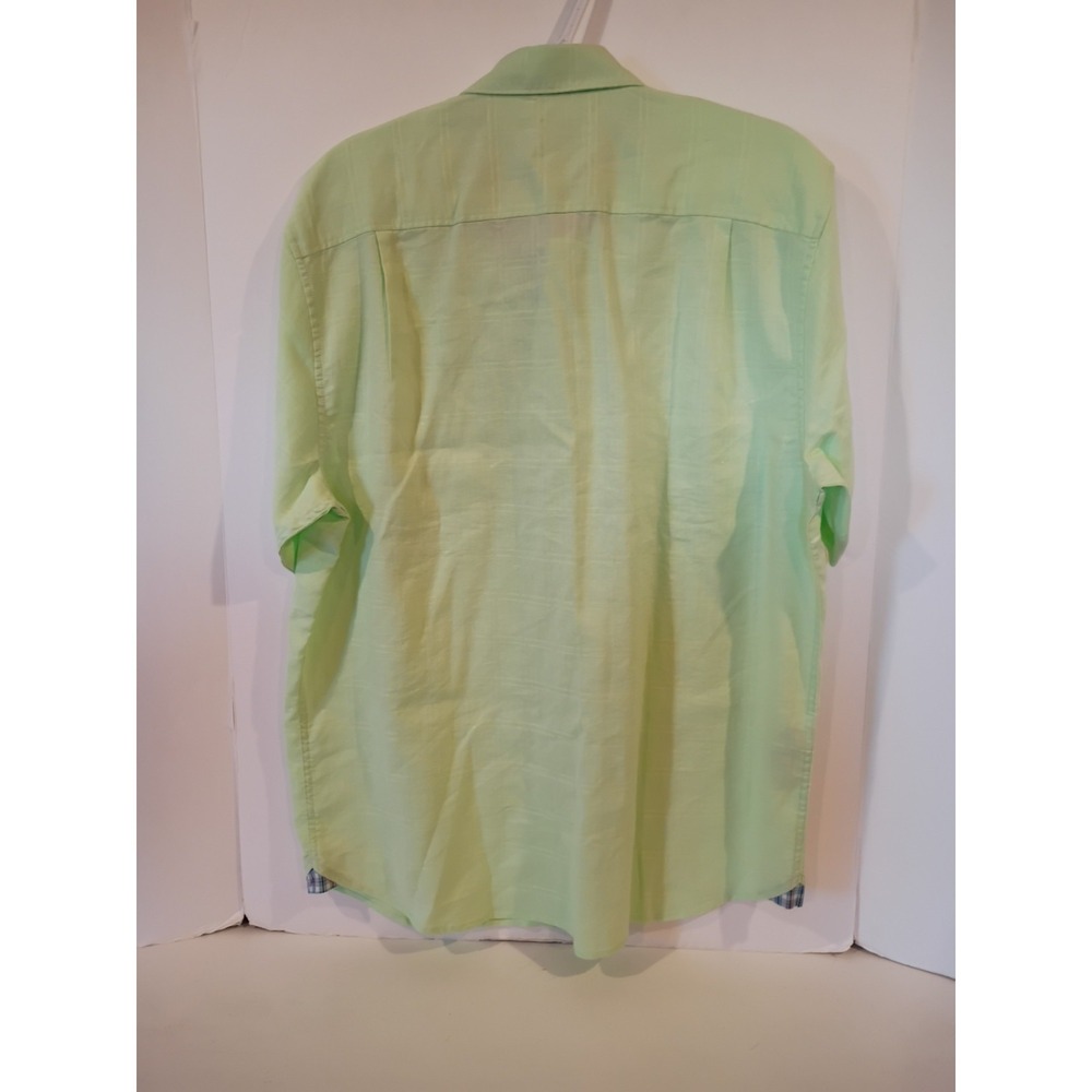 Tommy Bahama Shirt Mens M Mint Green Linen Blend Short Sleeve Breathable Relax - Picture 6 of 8